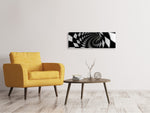 Leinwandbild Panorama Abstrakter Tunnel Black & White