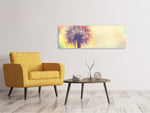 Leinwandbild Panorama Die Pusteblume im Licht