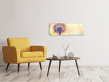 Leinwandbild Panorama Die Pusteblume im Licht