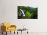 Leinwandbild 3-teilig Ausblick Wasserfall