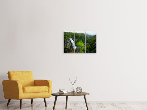 Leinwandbild 3-teilig Ausblick Wasserfall