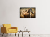 Leinwandbild 3-teilig Gemälde Wildpferde