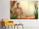 Leinwandbild 3-teilig XL Buddha