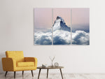 Leinwandbild 3-teilig Matterhorn in Wolken