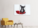 Leinwandbild 3-teilig Bulldogge zum Verlieben