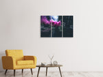 Leinwandbild 3-teilig Kunst mit Rauch