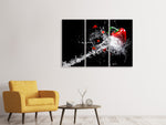 Leinwandbild 3-teilig Paprika Splash XL