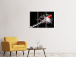 Leinwandbild 3-teilig Paprika Splash XL