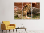 Leinwandbild 3-teilig Ein Löwen Paar