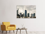 Leinwandbild 3-teilig Skyline Frankfurt Deutschland
