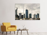 Leinwandbild 3-teilig Skyline Frankfurt Deutschland