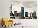 Leinwandbild 3-teilig Skyline Frankfurt Deutschland