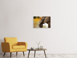 Leinwandbild 3-teilig  Elefant Close up