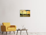 Leinwandbild 3-teilig Skyline im Abendlicht