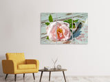 Leinwandbild 3-teilig Wildrose in rosa