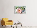 Leinwandbild 3-teilig Wildrose in rosa