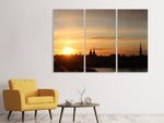 Leinwandbild 3-teilig Stadt im Abendlicht