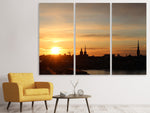 Leinwandbild 3-teilig Stadt im Abendlicht