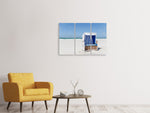 Leinwandbild 3-teilig Strandkorb 271