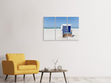 Leinwandbild 3-teilig Strandkorb 271