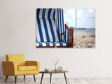 Leinwandbild 3-teilig Der eigene Strandkorb