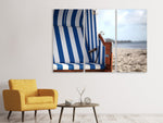 Leinwandbild 3-teilig Der eigene Strandkorb