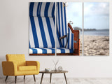 Leinwandbild 3-teilig Der eigene Strandkorb