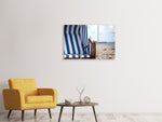 Leinwandbild 3-teilig Der eigene Strandkorb