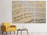 Leinwandbild 3-teilig Die Musiknoten