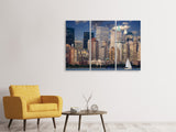 Leinwandbild 3-teilig Segeltörn New York