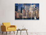 Leinwandbild 3-teilig Segeltörn New York