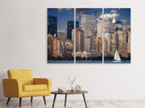 Leinwandbild 3-teilig Segeltörn New York
