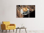 Leinwandbild 3-teilig Mein Cappuccino