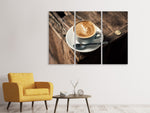 Leinwandbild 3-teilig Mein Cappuccino