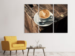 Leinwandbild 3-teilig Mein Cappuccino