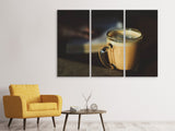Leinwandbild 3-teilig Milch-Kaffee