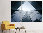 Leinwandbild 3-teilig Architektur aus Glas