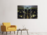 Leinwandbild 3-teilig Imposante Architektur in der Nacht