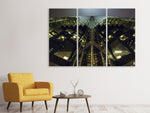 Leinwandbild 3-teilig Imposante Architektur in der Nacht