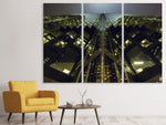 Leinwandbild 3-teilig Imposante Architektur in der Nacht