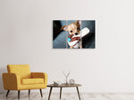 Leinwandbild 3-teilig Gehorsamer Chihuahua