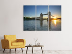 Leinwandbild 3-teilig Tower Bridge im Sonnenuntergang