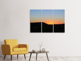 Leinwandbild 3-teilig Sonnenuntergang in Afrika