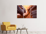 Leinwandbild 3-teilig Grossartiger Antelope Canyon