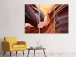 Leinwandbild 3-teilig Grossartiger Antelope Canyon