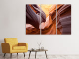 Leinwandbild 3-teilig Grossartiger Antelope Canyon