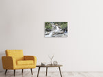 Leinwandbild 3-teilig Wilder Wasserfall im Wald