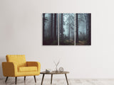 Leinwandbild 3-teilig Wald im Nebel