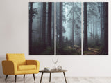 Leinwandbild 3-teilig Wald im Nebel