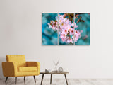 Leinwandbild 3-teilig Close up Blume